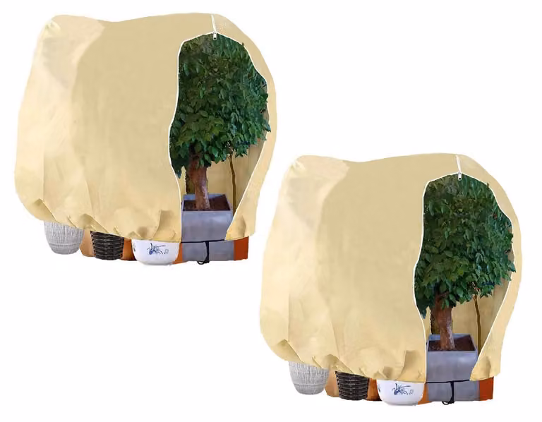 Sacchetti protettivi per piante, confezione da 2, protezione dal gelo, dimensioni 180 x 120 cm, tessuto non tessuto, ideali per piante in vaso