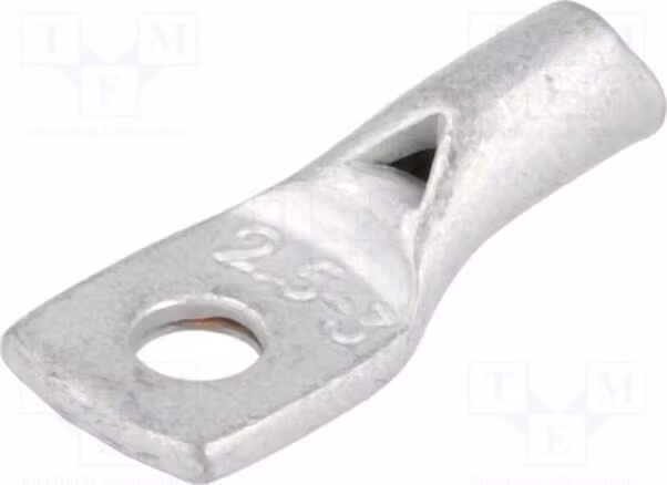 2 connettori a crimpare per cavi a spirale, sezione 2,5 mm², con morsetto M3, per cavi isolati, modello VA01-0028, confezione da 2