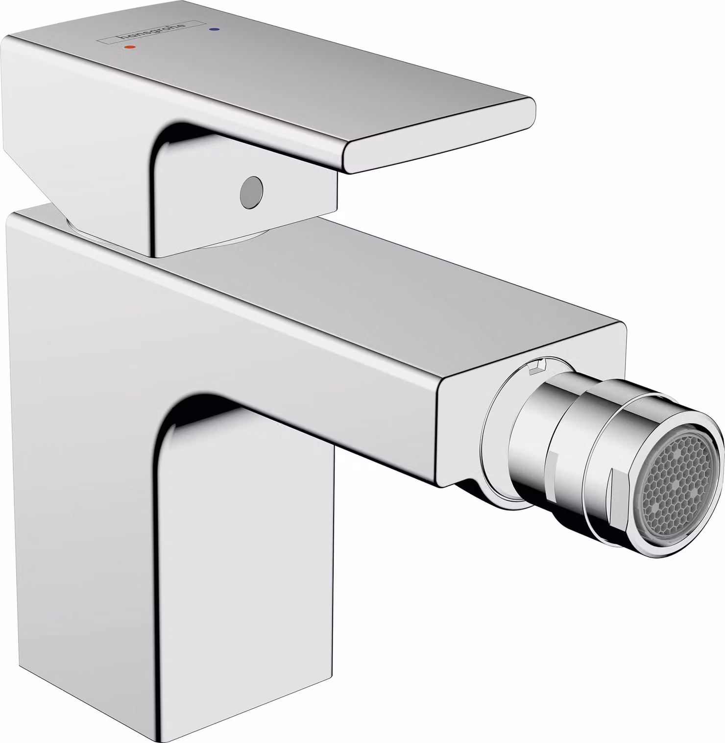 Miscelatore per bidet della serie Vernis Shape, finitura cromata, a risparmio idrico