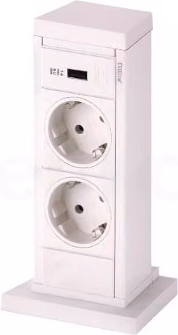 EVOline presa da incasso a torre 00.029 UP10 bianco 2x VDE + USB