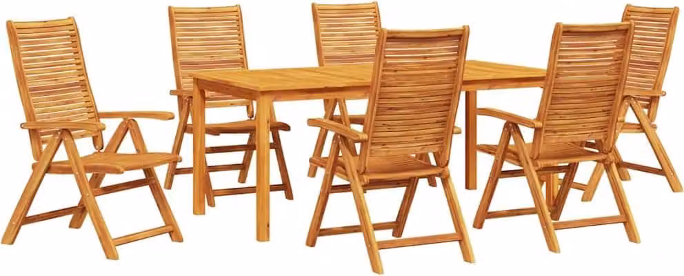 Set da Pranzo per Giardino 7 pcs Marrone