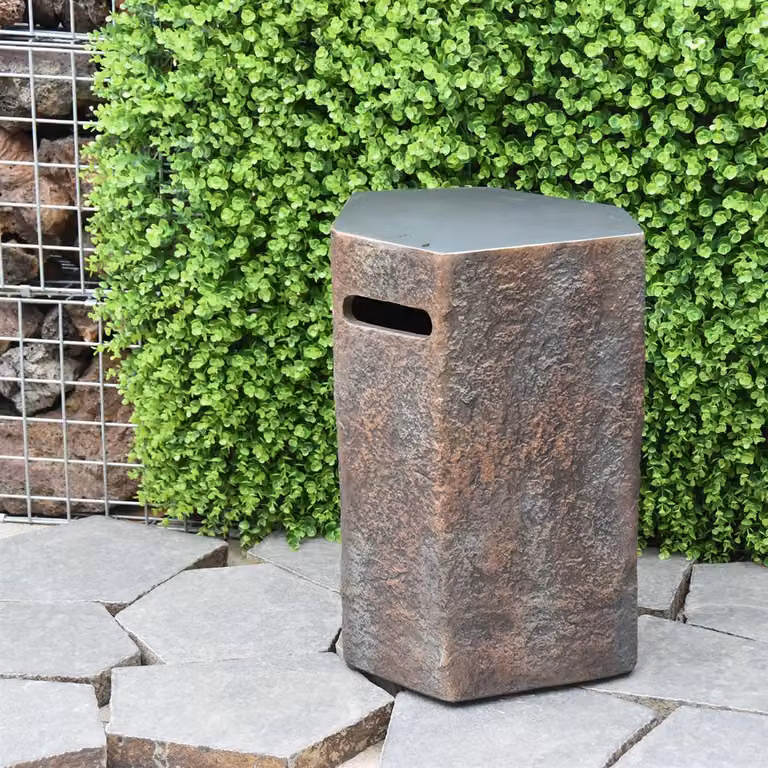ELEMENTI Abdeckung für 11kg Gasflasche Basalt-Optik ca. 47x38x62cm
