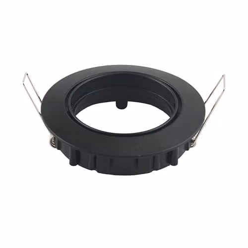 Portafaretto LED da Incasso Rotondo GU10 Colore Nero Orientabile