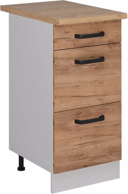 Mobiletto base per cucina Vicco R-Line Rovere dorato e Bianco L: 40 cm, H: 81,6 cm, P: 60 cm