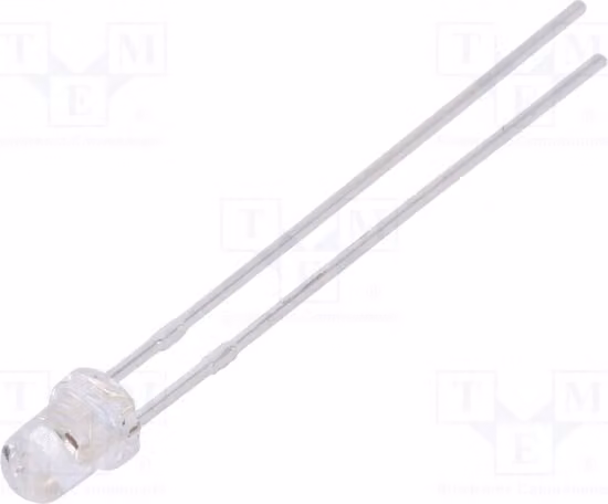 5x LED LL-304VC4B-4CD, diodi LED a montaggio traversale, 3 mm, 3 mm, 1300÷2200 mcd, angolo di emissione 30°, rotanti