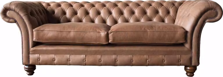 Chesterfield Sofa Design Luxus Leder Polster Klassische Sofa 3 Sitzer