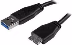 Cavo Startech.Com Micro USB 3.0 Micro B Slim Nero, Lunghezza: 2 m