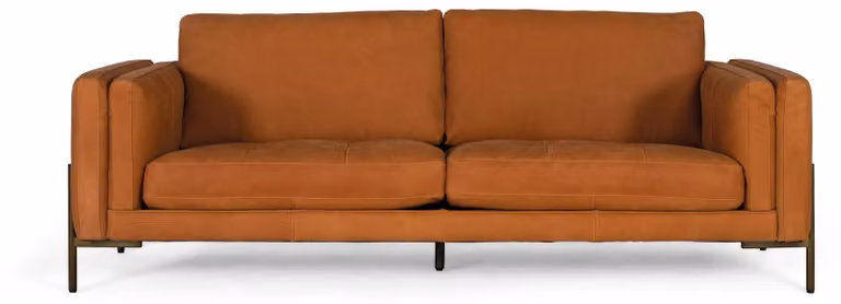 Divano in pelle a tre posti Aswan 85 cm x 227 cm x 98 cm Giner y Colomer