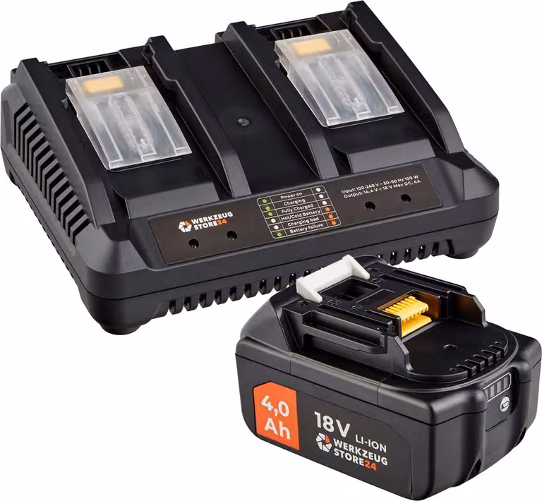 Set di avviamento WS24 18 V / 1x batteria 4,0 Ah + caricatore rapido doppio