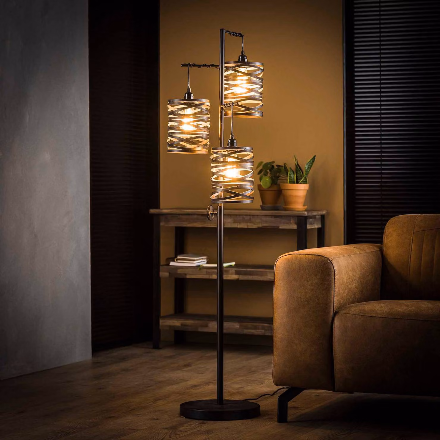 ZIJLSTRA Lampada da terra Spindlight, Alluminio / Grigio / Zincato, Soggiorno / Sala da pranzo, Metallo, Lampada da terra