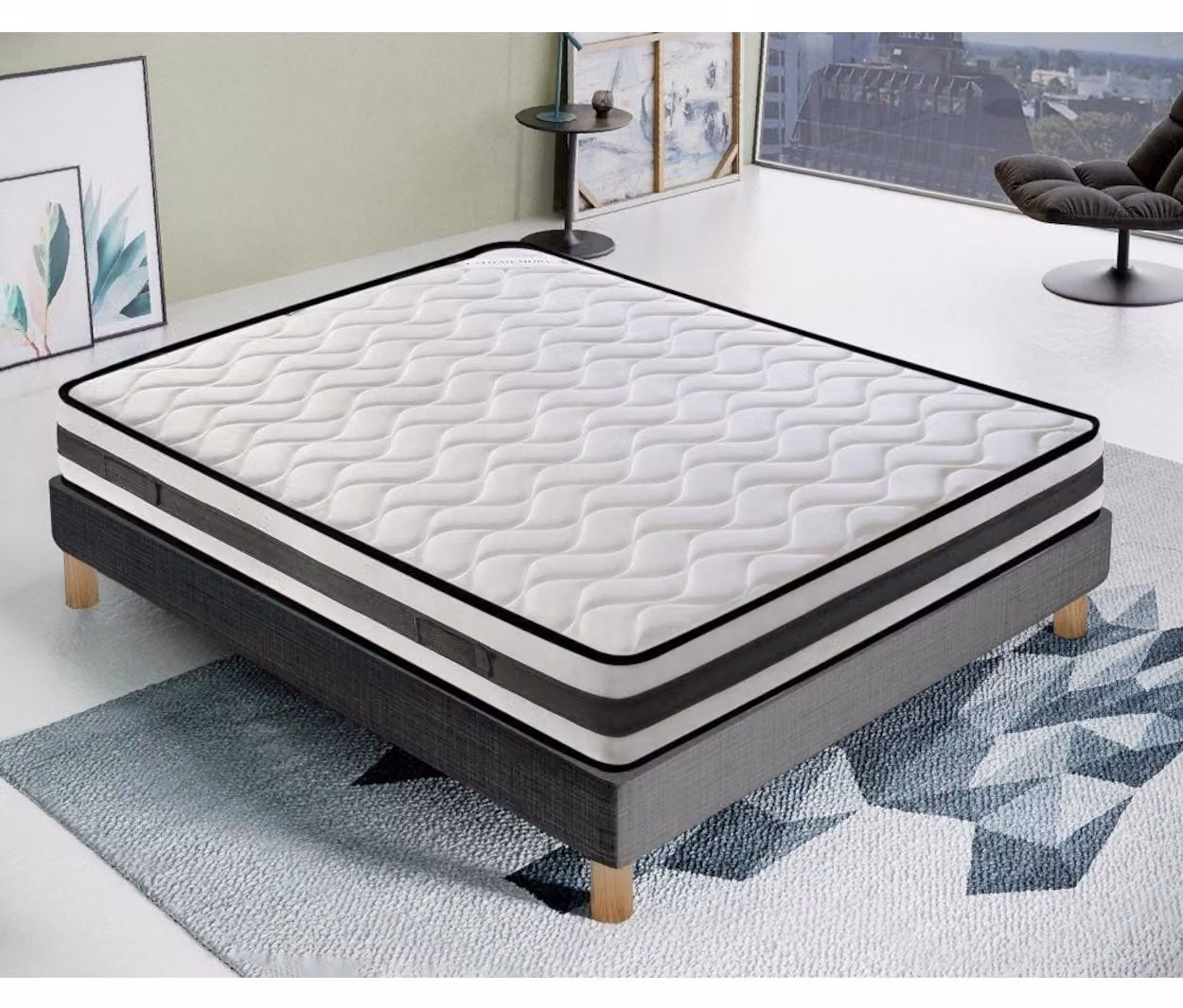 Materassi HR - Materassi in schiuma a freddo - Materassi ortopedici - Materassi a molle insacchettate - Materassi a 9 zone - Dimensioni 160x190 cm
