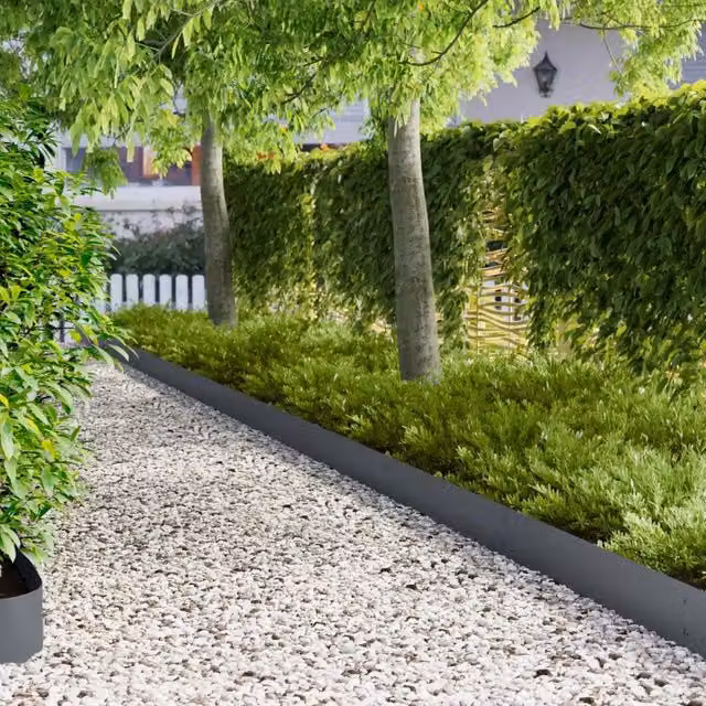 Bordura per Prato 30 pz 103 x 20 cm Acciaio Antracite 8008274