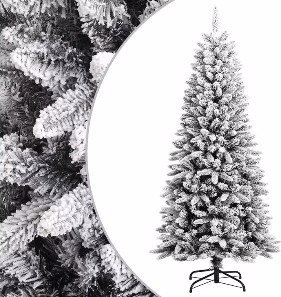 The Living Store Albero di Natale Artificiale innevato 150 cm PVC&PE