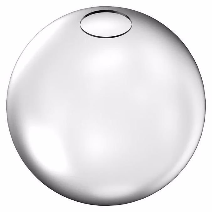 Rosone Contemporaneo Rubber Metallo Bianco Grande