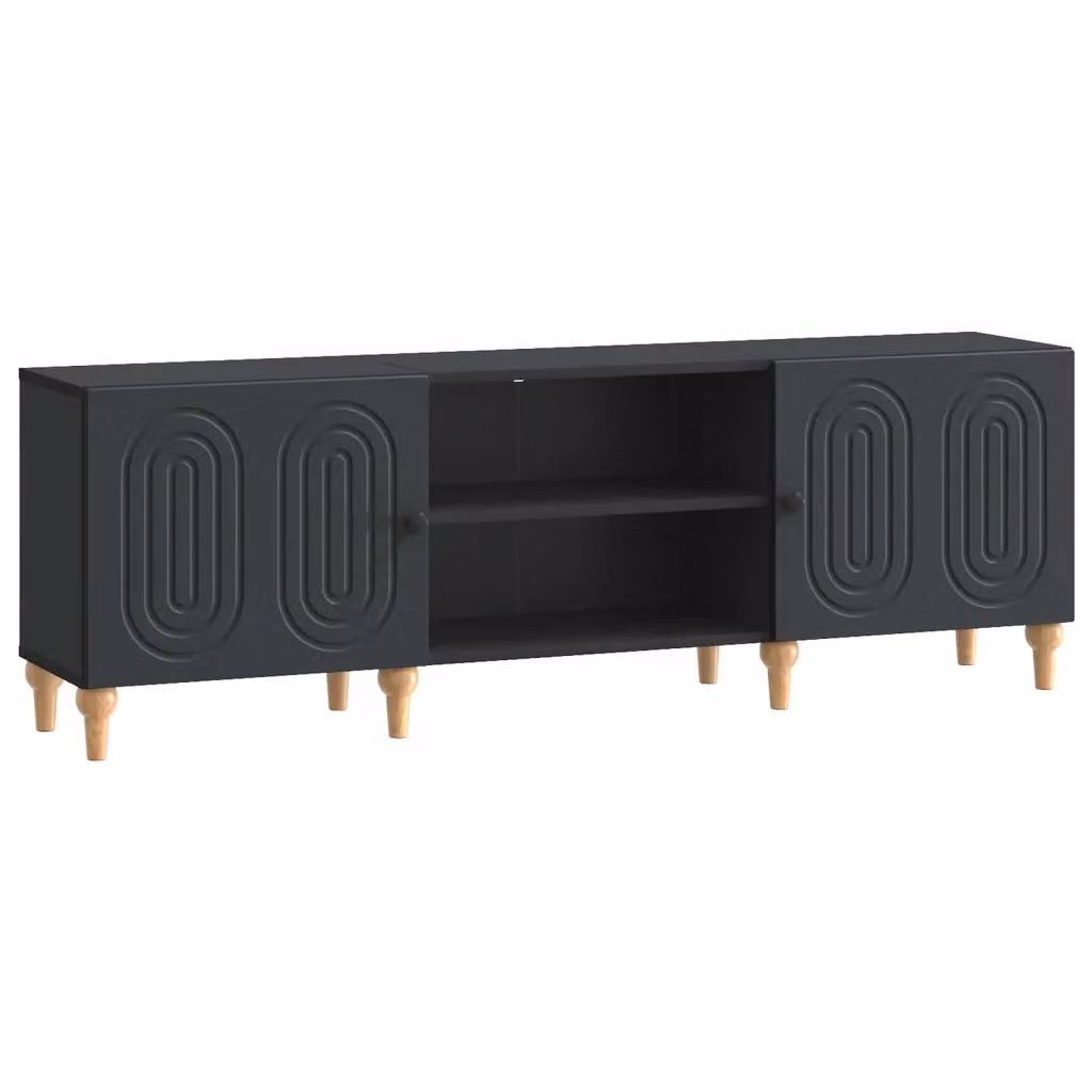 Mobile TV moderno Design In nero in legno MDF per soggiorno L: 150 cm, P: 31 cm, H: 50 cm – 2