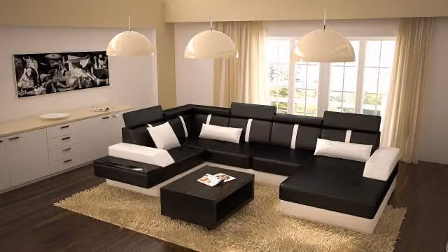 Designer Couch Sofa Polster Garnitur Ledersofa Sofas Wohnlandschaft Eckcouch