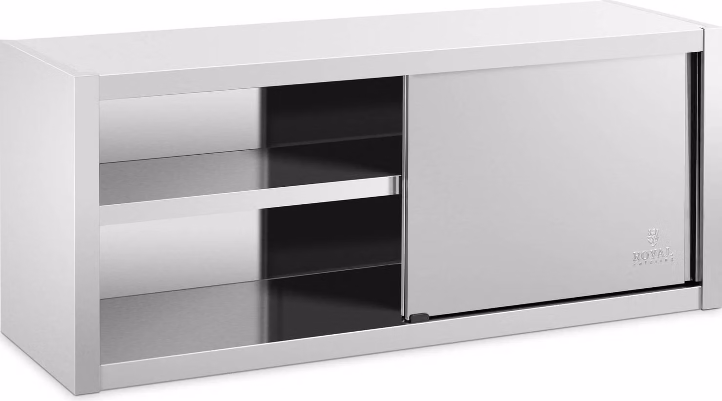 Expondo Royal Catering Armadio pensile in acciaio inox - 140 x 45 cm