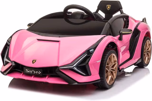Macchina Elettrica per Bambini Licenza Ufficiale Lamborghini Sian 10,8V 5,4Ah Rosa