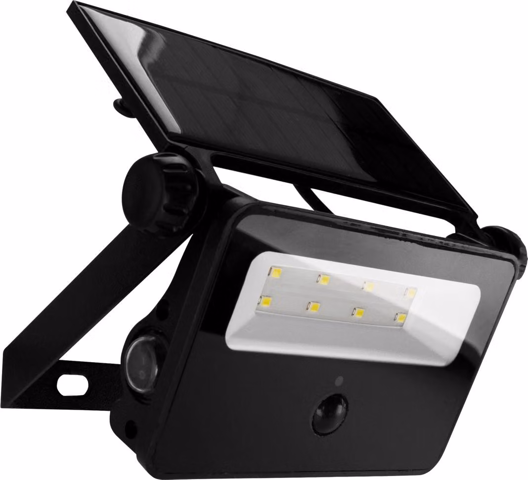 Strühm 04040 Lampada solare a LED "SANTOR LED 2W CW" con rilevatore di movimento, IP65, 200 lm, adatta per uso esterno