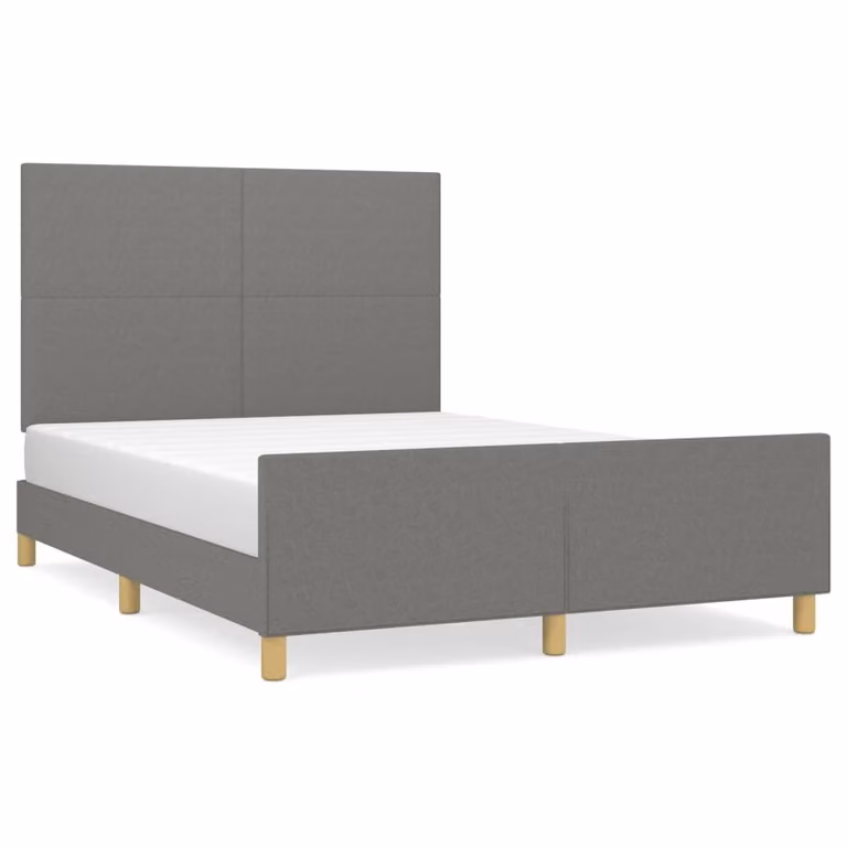 Giroletto senza Materasso Grigio Scuro 140x200 cm Tessuto