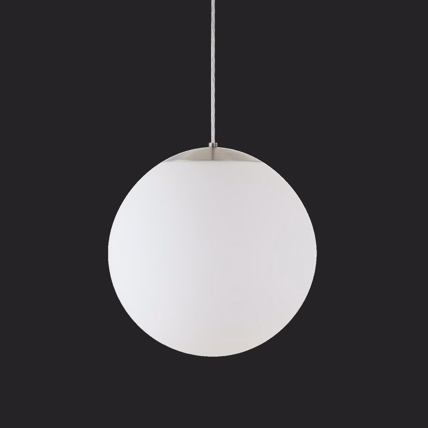 OSMONT ISI72239 ISIS S3 PM HP Apparecchio a sospensione in plastica acciaio inox spazzolato / bianco IP40 3000 K 52W LED combinazione di emergenza 3 h