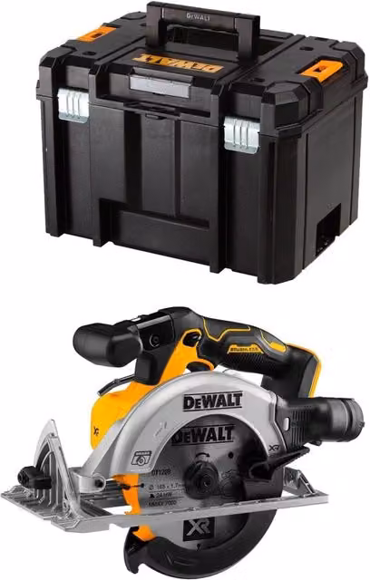 Sega Circolare DeWalt DCS565NT Gialla con Contenitore TSTAK VI