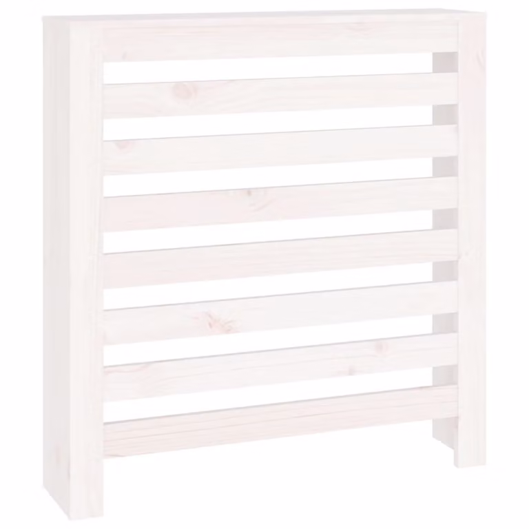 Copertura Termosifone Bianca 79,5x19x84 cm Legno Massello Pino