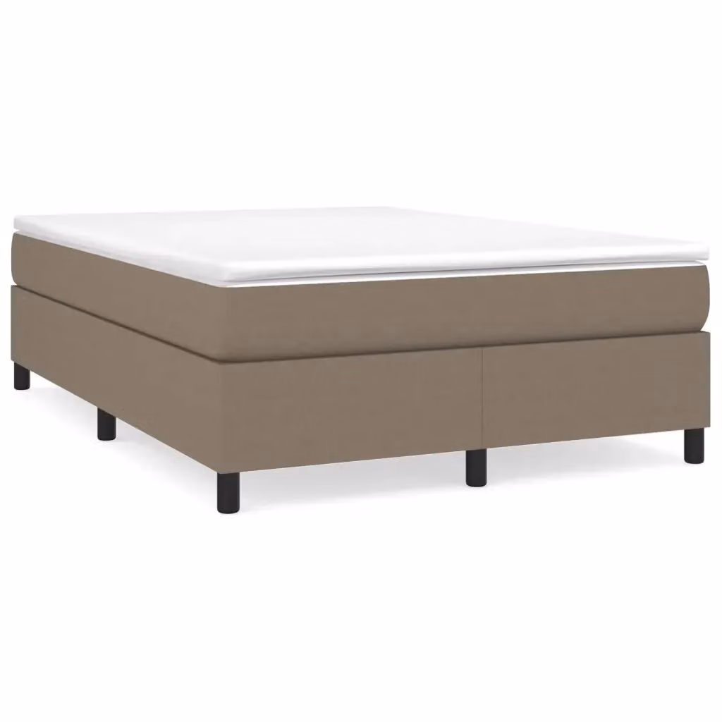 vidaXL Struttura Letto Imbottita in Tessuto Beige L: 140 cm, P: 190 cm – 2