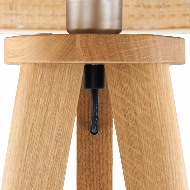 HerzBlut Lampada da terra Elli, Legno chiaro, Soggiorno / Sala da pranzo, Legno, Scandinavo, Lampada da terra