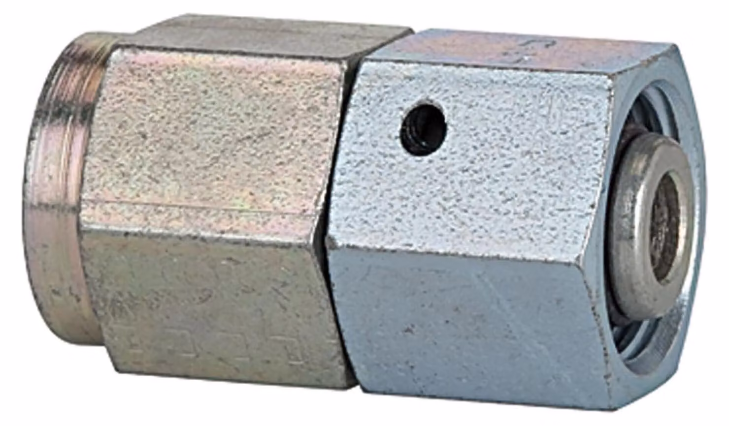 Raccordo Riegler per manometro, G 1/4 i., tubo Ø 8, acciaio zincato.