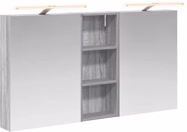 Set di Armadi da Bagno | Armadio da bagno con lo scaffale 3 pz 130 x 14,5 x 70 cm
