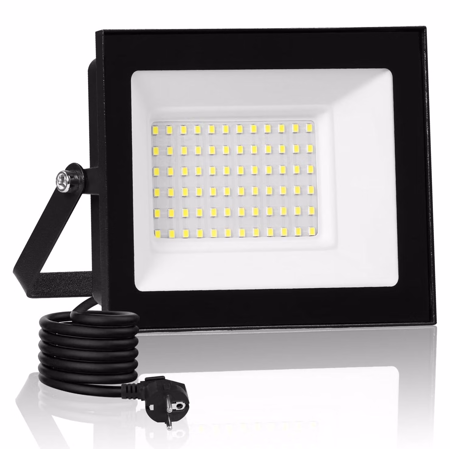 Faretto LED da 50 W, 5000 lumen, luce calda, grado di protezione IP65, con spina