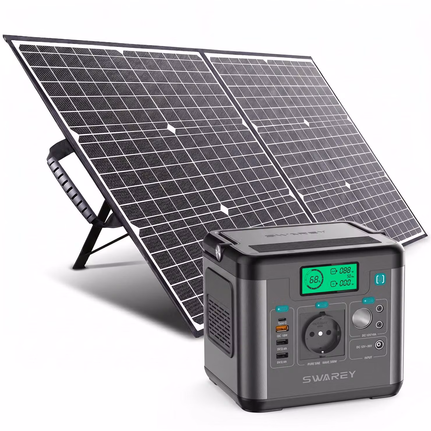 300W (top 600W) Power Station stoccaggio solare con 100W pannelli solari pannelli solari, generatore di energia generatore solare caricabatterie