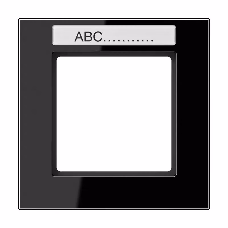 Cornice Jung AC581BFNASW con campo di scrittura 9 x 55 mm, nera