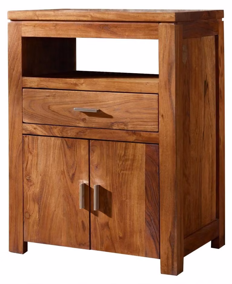 MASSIVMOEBEL24 | SHAMAN #57 Credenza in legno di acacia - laccato / miele dorato 55x40x75