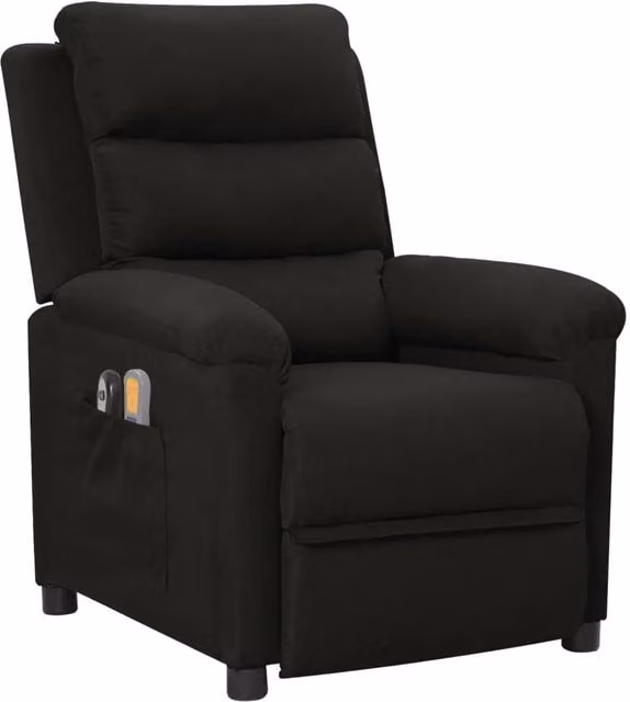Poltrona Massaggiante Elettrica Nera in Tessuto 3098977
