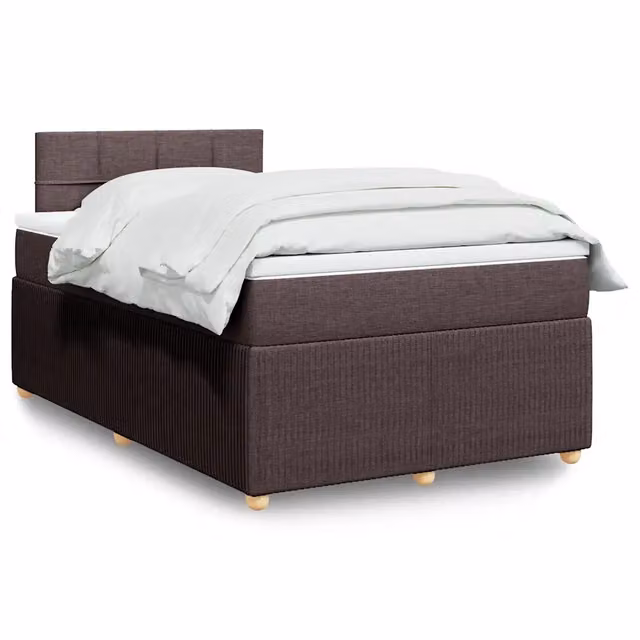 Letto Ibrido con Giroletto a Molle e Materasso vidaXL in Marrone e Bianco L/P/H: 120 x 200 cm