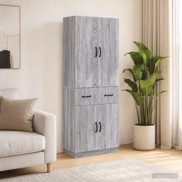 Set di armadi 2 pz Sonoma grigio Legno ingegnerizzato 3416832