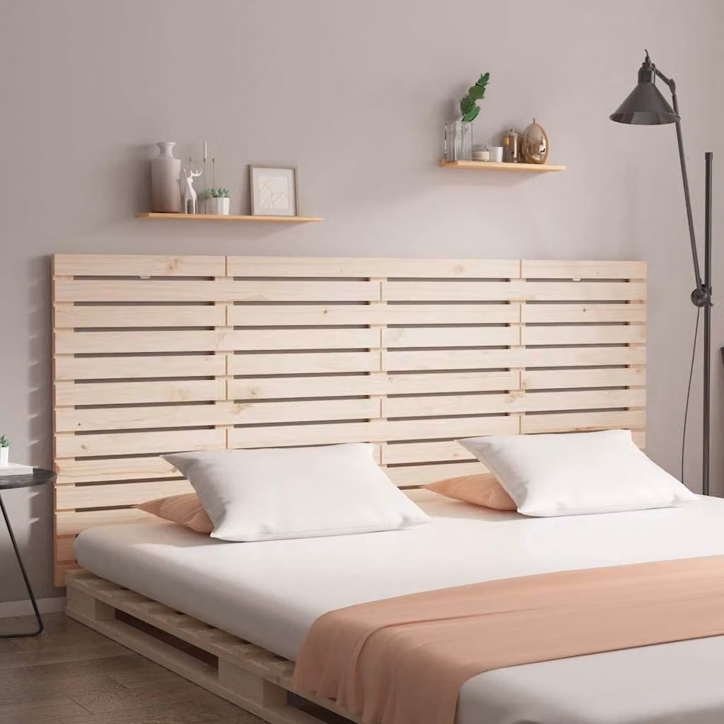 Testiera da parete vidaXL in legno massello di pino L: 186 cm, H: 91,5 cm, P: 3 cm