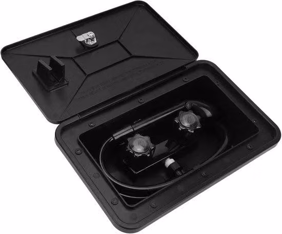 Set di rubinetteria per doccia da esterno - Kit per doccia esterna con soffione a mano - Ideale per camper - Design riutilizzabile - Facile da installare - Adatto per...