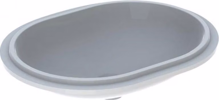 Geberit VariForm lavabo à encastrer elliptique, 550x400mm, sans trou pour robinetterie, sans trop-plein, 500.759.01.2, 500.759.01.2