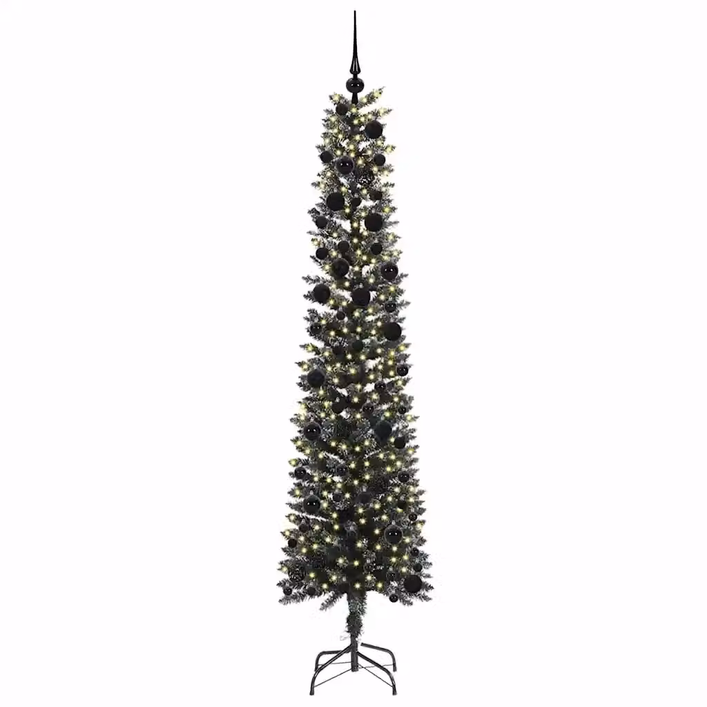 Albero di Natale artificiale verde vidaXL con 300 LED luce bianca calda, Altezza: 240 cm – 2