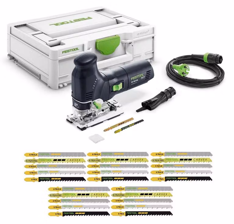 Seghetto alternativo oscillante Festool TRION PS 300 EQ-Plus nel Systainer SYS3 M 137 + set STS
