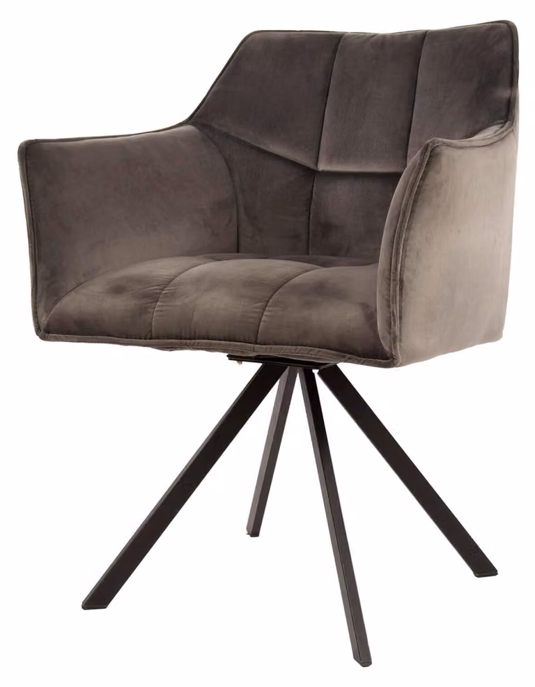 Sedia da pranzo FURNLUX Raster antracite e nero 63 cm / Colore principale: grigio / Dimensioni: 63 x 81 x 60 cm