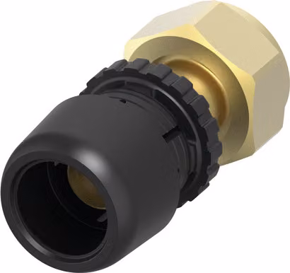 Raccordo TECElogo-Ax, a tenuta piana, dimensione 20 x 1, in bronzo al silicio