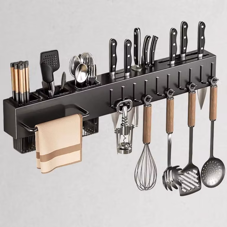 Ripiano per spezie, ripiano da cucina, ripiano portaoggetti, ripiano per frigorifero, dimensioni 60x7x6 cm. Ripiano per spezie