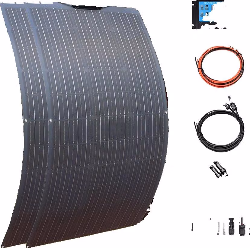 Pannello solare, design flessibile, alta efficienza, kit 12V 24V 200W