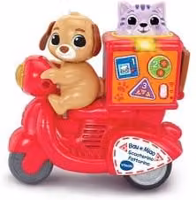 Vtech Bau e Miao Scooterino Fattorino Rosso per Bambini 12-36 Mesi