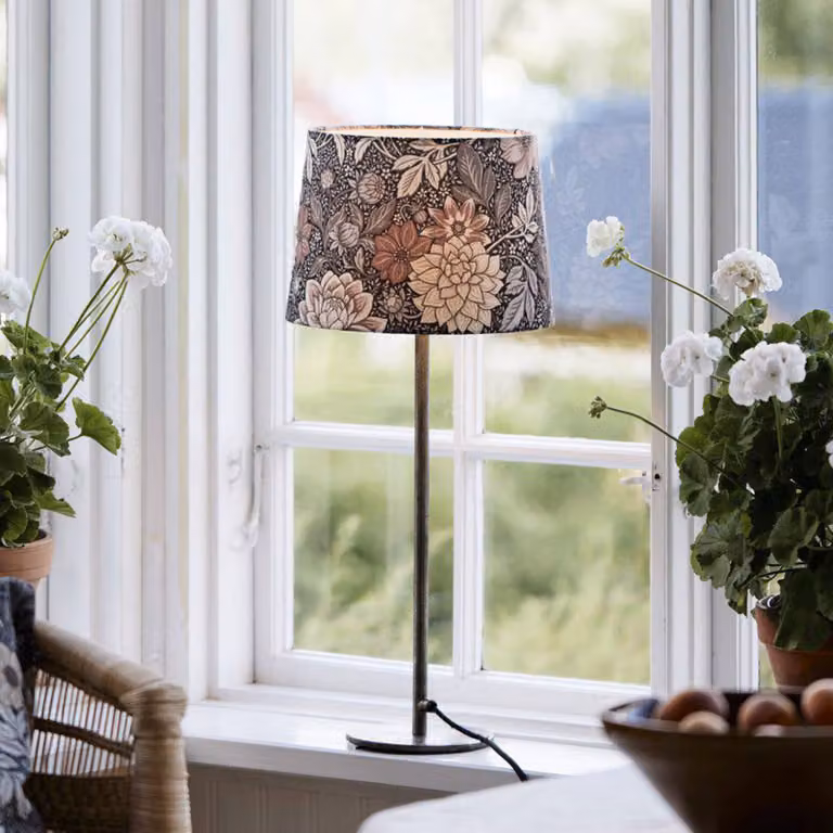 PR Home Lampada da tavolo Base Dahlia, Marrone / Ruggine, Soggiorno / Sala da pranzo, Metallo, Lampada da tavolo