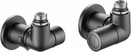 Valvola termostatizzabile con detentore a doppia squadra Calef colore nero 1/2 323 a 400303
